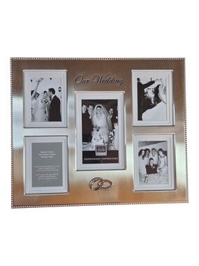 Michaels Silver Multi-Opening "Our Wedding" Photo Frame
